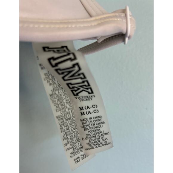 PINK Swim Top White Medium (A-C) - Picture 6 of 8